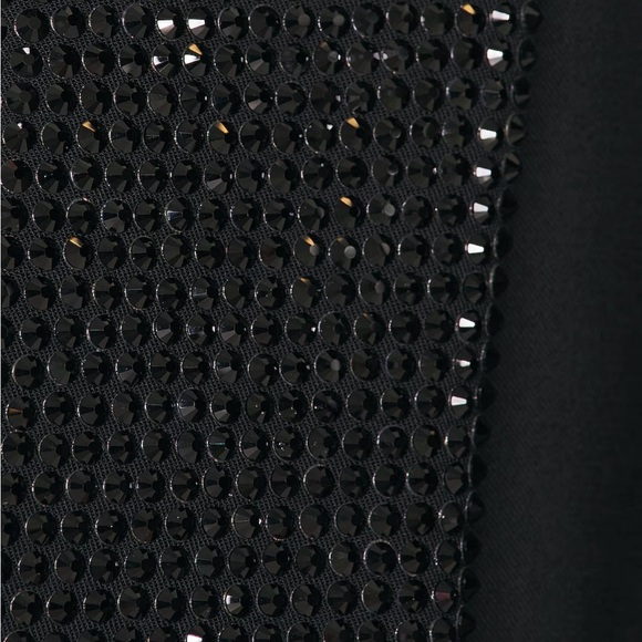 ❌SOLD❌AREA Crystal Embellished Virgin Wool Tuxedo Dress in Black, Size 2, NWT - Picture 9 of 17
